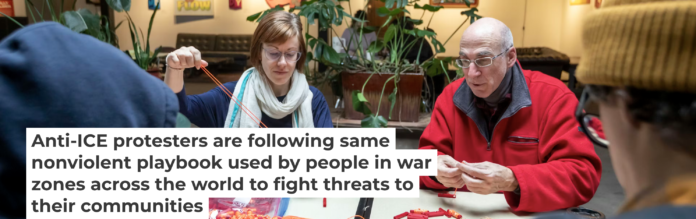 In Detroit, Mich., volunteers with the Detroit People’s Assembly put together whistle kits designed to alert the community when immigration agents are nearby. Jim West/UCG/Universal Images Group via Getty Images